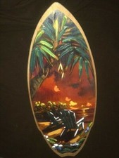 Steve Barton Collection Mini Surfboard Painting 19.5" X 8" Barton Studios Art