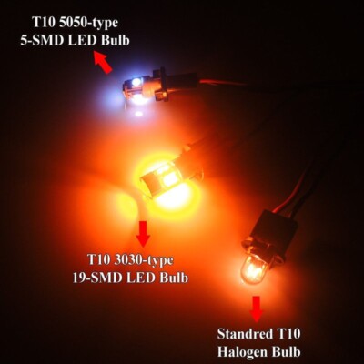 JKLcom T10 LED Bulbs 20 Pack,W5W 194 921 168 2825 T10 Wedge 3528