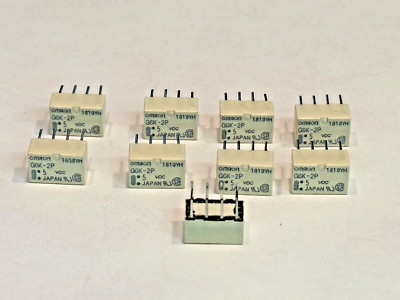 (9 PIECE LOT) G6K-2P DC5, OMRON, RELAY TELECOM DPDT 1A 5V, ROHS