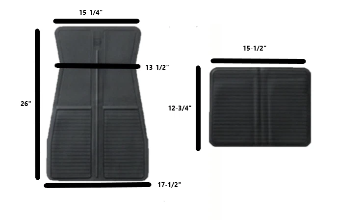 Silver Grey Original GM Style Floor Mat Set Camaro Nova Chevelle Impala Corvette - Image 2 of 3