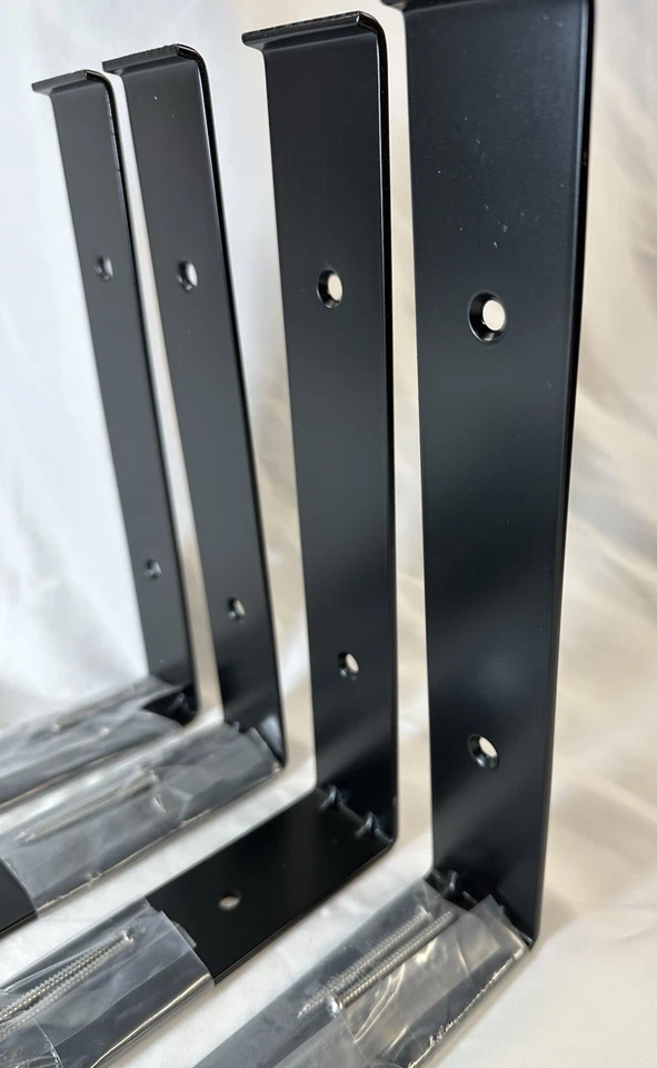 Two (2) Window Planter Box Bracket Metal Black 10 1/2" D x 10 1/4" T Mayne - Image 3 of 4