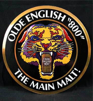 Vintage Olde English 800 Main Malt Embosograph Beer Sign Blitz