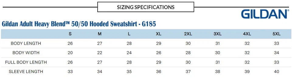 Пуловер с капюшоном Gildan взрослый тяжелая смесь 50/50 длинные рукава толстовка G185 - Изображение 2 из 2