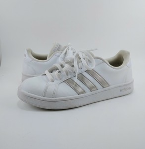 Adidas Grand Court Base White Silver Tennis Sneakers EE7874 Women's Size  7.5 | eBay