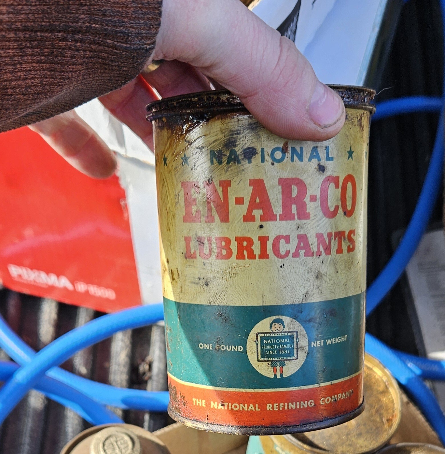 Original National En-ar-co Lubricants Chassis One Pound Grease Can