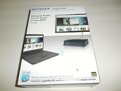 NetGear PTV2000 100NAS Push2TV Digital HD Media Streamer INTEL WIRELESS DISPLAY