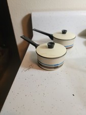 Small Mini Kid Toy Play Tin Kitchen Pots And Pans Vintage 60s 70s Retro