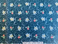 Cotton Fabric 1930s Repro Pink Yellow Blue Floral "Ozark Calico" Fabri-Quilt FQ