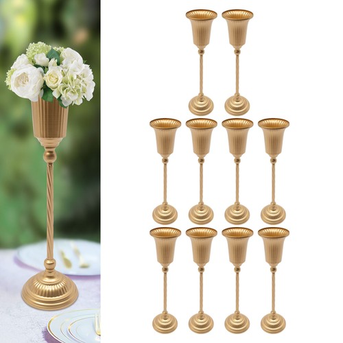 10Pcs Vase Flower Rack Wedding Party Trumpet Event Decor Vase Stand