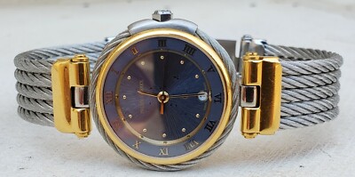 PHILIPPE CHARRIOL 腕時計 アナログ ゴールド/シルバー PHILIPPE CHARRIOL CABLE 2 TONE QUARTZ LADIES 27MM WATCH | eBay