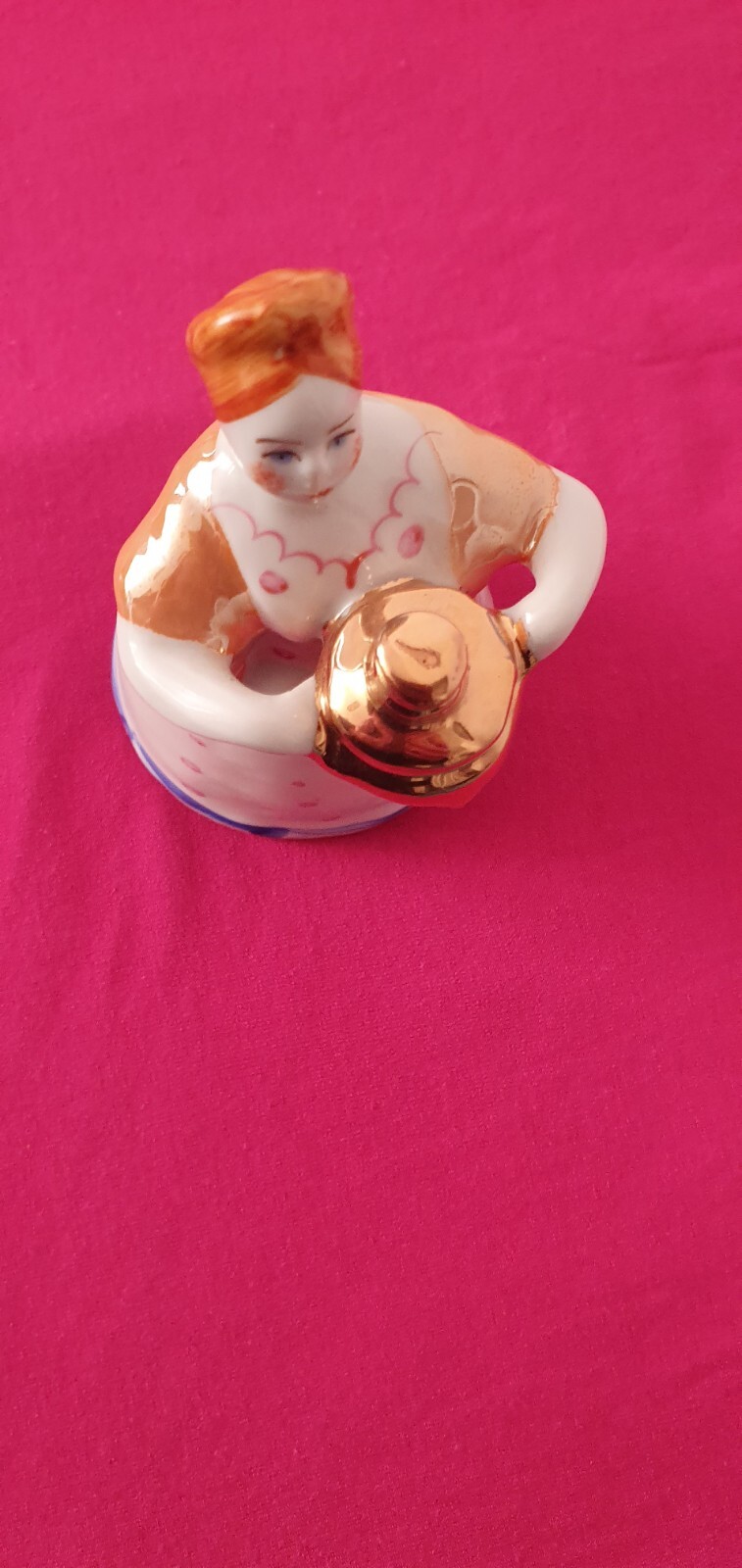Soviet Dulevo Porcelain Vintage Figurine Girl Samovar USSR eBay