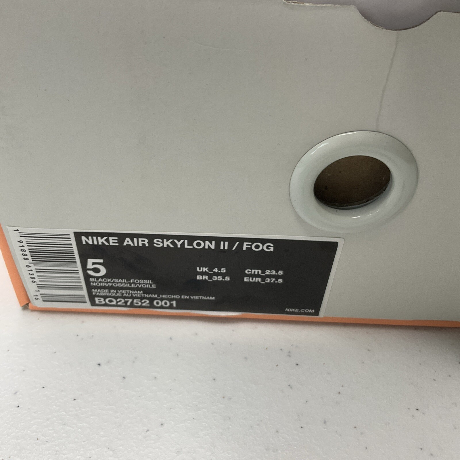 Nike Air Skylon 2 Fear of God FOG Black Sail Shoes Men Sz 5 / W 6.5 BQ2752-001 thumbnail 2