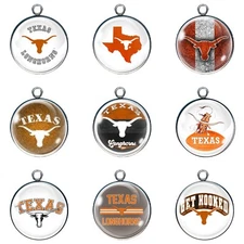 Texas Longhorns Glass Cabochon Charms