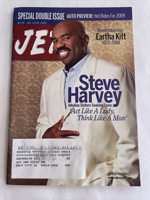 2009 January 19 JET Magazine, Steve Harvey, Remembering Eartha Kitt (MH38)