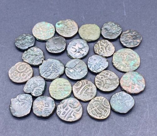 Lot Of Ancient Old Islamic Indo Greek Different Eras Bronze Coins  Circa 75-65 B - Picture 1 of 6