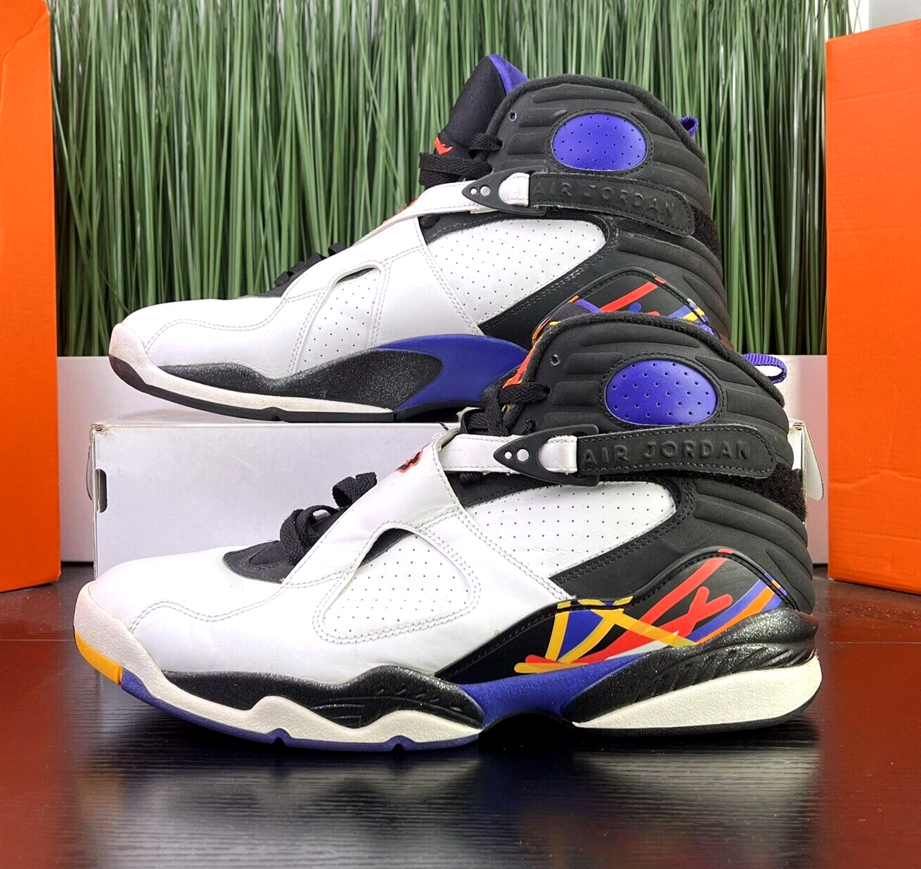 Nike Air Jordan 8 Retro Three Peat White 305381-142 Size 11 eBay