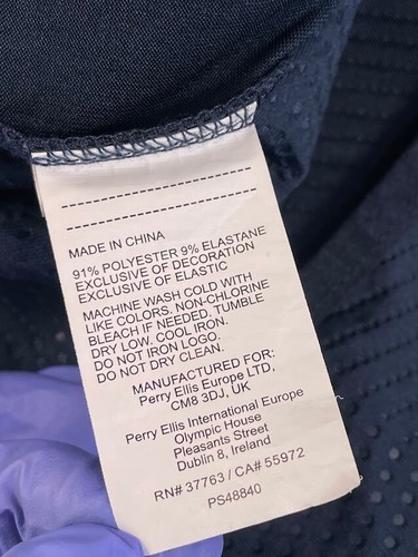 Perry Ellis Men's Blue Full Zip Vest Size L - Picture 7 of 7