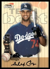 1998 Team Best Autographs Signature Series Alex Cora Auto Los Angeles Dodgers