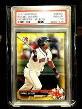 2017 RAFAEL DEVERS BOWMAN'S PROSPECTS YELLOW #BP101 PSA GEM MT 10 PRISTINE.
