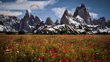 Landscape nature flowers mountains Custom Gaming Mat Desk