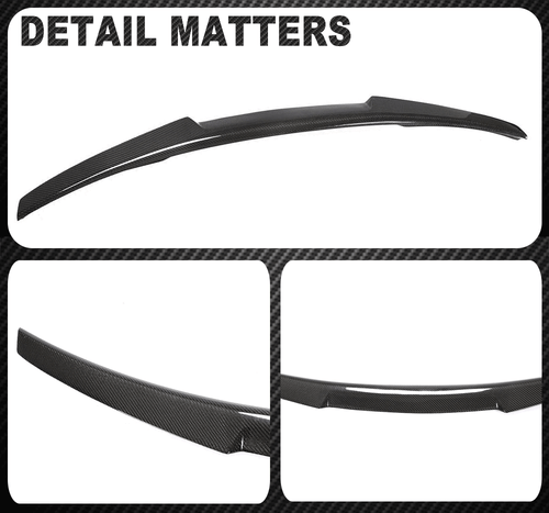 Carbon Heckspoiler Spoiler Flügel Heckansatz Passt für Audi A6 C8 S6 2019-2021 - Picture 12 of 12