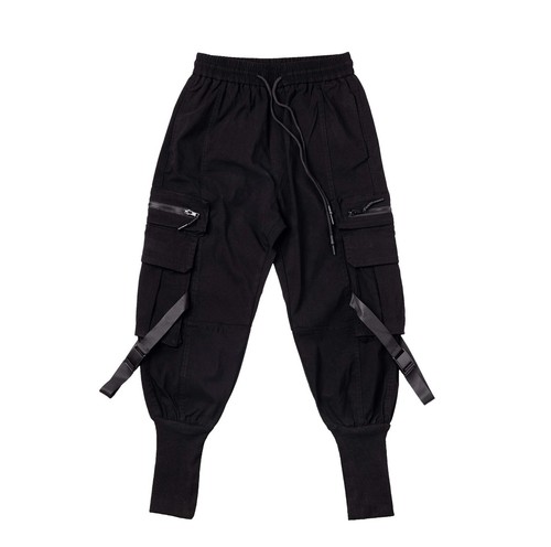 Pantalones Niepce Unisex X-45 Negros Hip Hop Moda Ropa de Calle Carga Ropa Técnica Joggers - Imagen 4 de 8