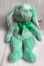 Ty Beanie Buddy HIPPITY the Green Bunny 14  MWMTs Plush Stuffed Animal Toy