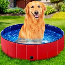 Foldable Dog Pool, Kiddie Pool Hard Plastic Pool for Kids, Pools for Large Do...