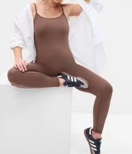 Gap Body Women's Maternity Size M Brown Modal One Piece Bodysuit Jumpsuit