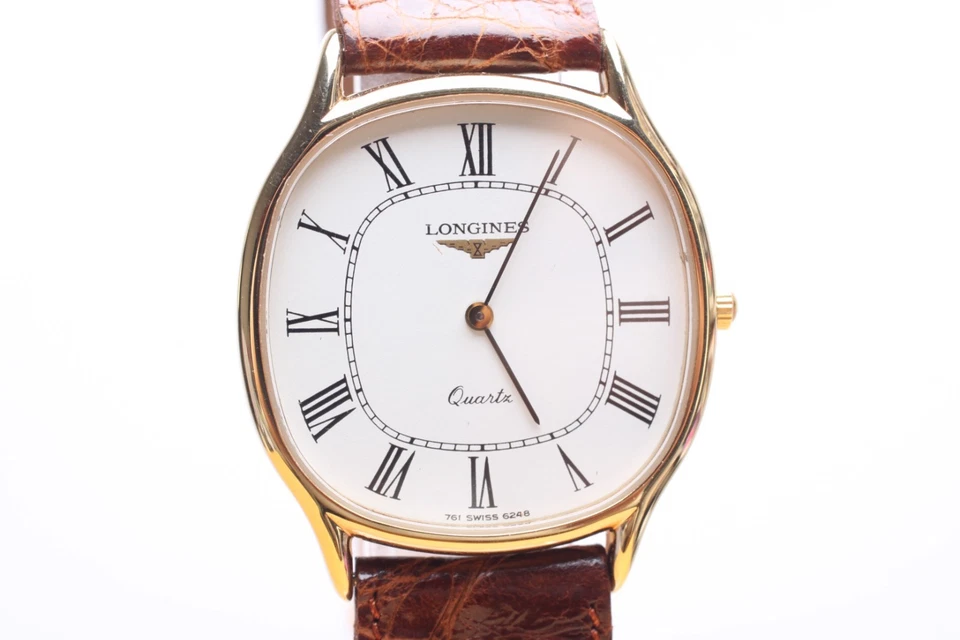 Nuevo Reloj de Cuarzo Batería [Casi COMO NUEVO] LONGINES Esfera Blanca 31mm Cuadrado Para Hombre JAPÓN Foto 4 de 4