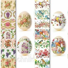 Set 2 Easter Egg Wraps for 7 Heat Shrink Sleeves Dekupaz, Akvarel