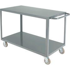 Welded Steel Utility Cart 2 Flush Shelves 24"Wx48"L