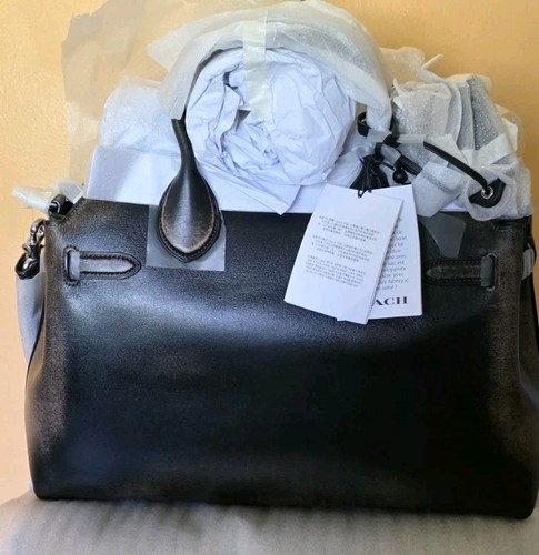 Coach Runway Empire Carryall 40 Bag in Hand Distressed Natural Grain Leather NWT - Picture 4 of 8