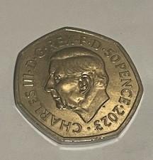 2023 King Charles III Uncrowned Coronation 50p Coin Circulated
