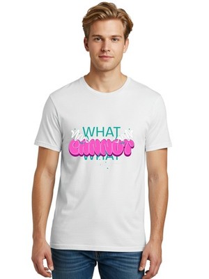 What-Cannot Mens Graphic Tee, 100% Cotton, Casual Summer Wear