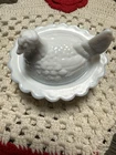 Vintage Mosser Mini Hen Chick on Nest Salt Cellar Milk Glass