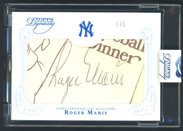 2015 Topps Dynasty Roger Maris New York Yankees AUTO 1/1 " ONE OF ONE "