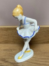 Vintage Hollohaza Porcelain Ballerina Figurine