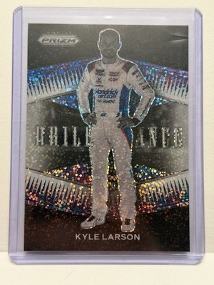 2022 Panini Prizm Racing Brilliance Kyle Larson White Sparkle #B-7