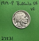 1919 Buffalo 🦬 Indian Head Nickel 5c Vf Very Fine