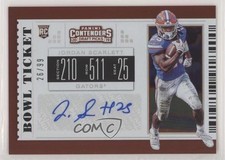2019 Contenders Draft Picks College Bowl Ticket 26/99 Jordan Scarlett Auto s3g