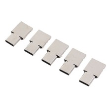 5Pcs USB Type C Adapter for Cell Phone Reusable USB Otg Data Transfer Black