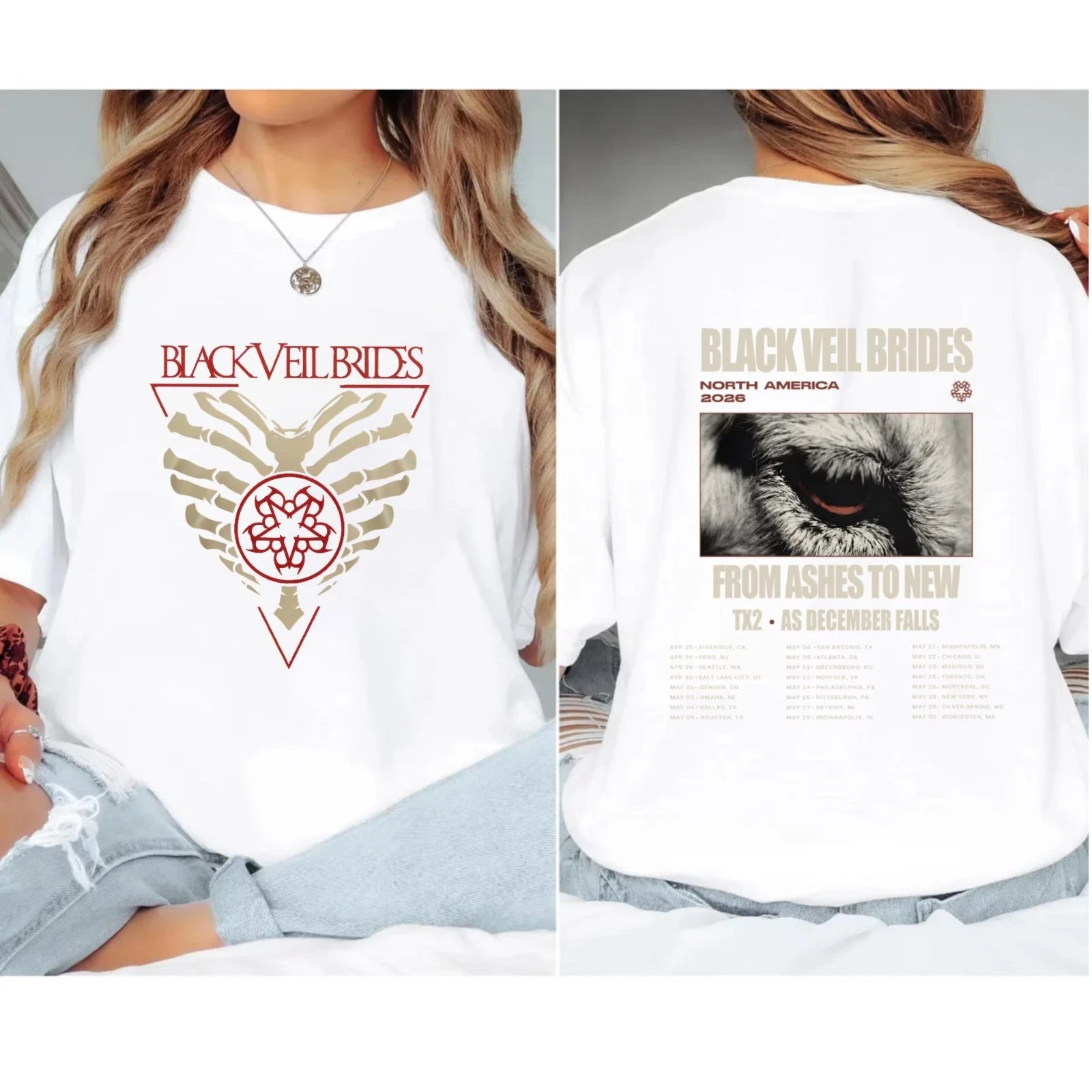 Black Veil Brides 2026 Tour T-shirt