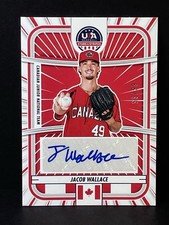 2025 Panini Stars n Stripes Jacob Wallace AUTO 65/65 Can Junior Natl Team Royals