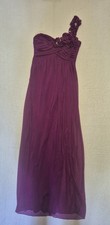 Jodi Kristopher Purple One Shoulder Beaded Prom Bridesmaid Evening Dress Women 7
