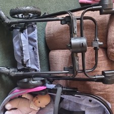 Grey/Black Single Pushchair Stroller, Adjustable Back Rest, Unisex