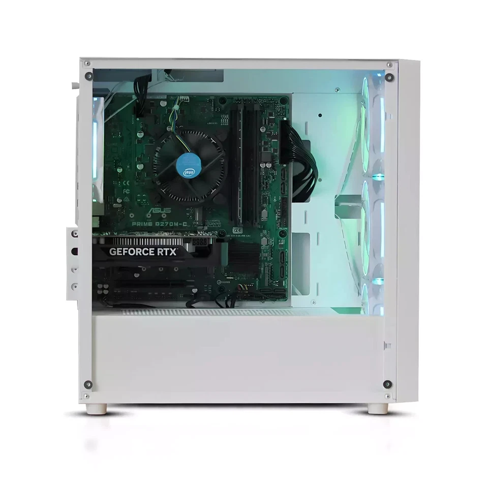 Gaming PC Intel i7 NVIDIA RTX 3050 32GB RAM 1TB SSD Windows 11 WiFi White - Image 3 of 4