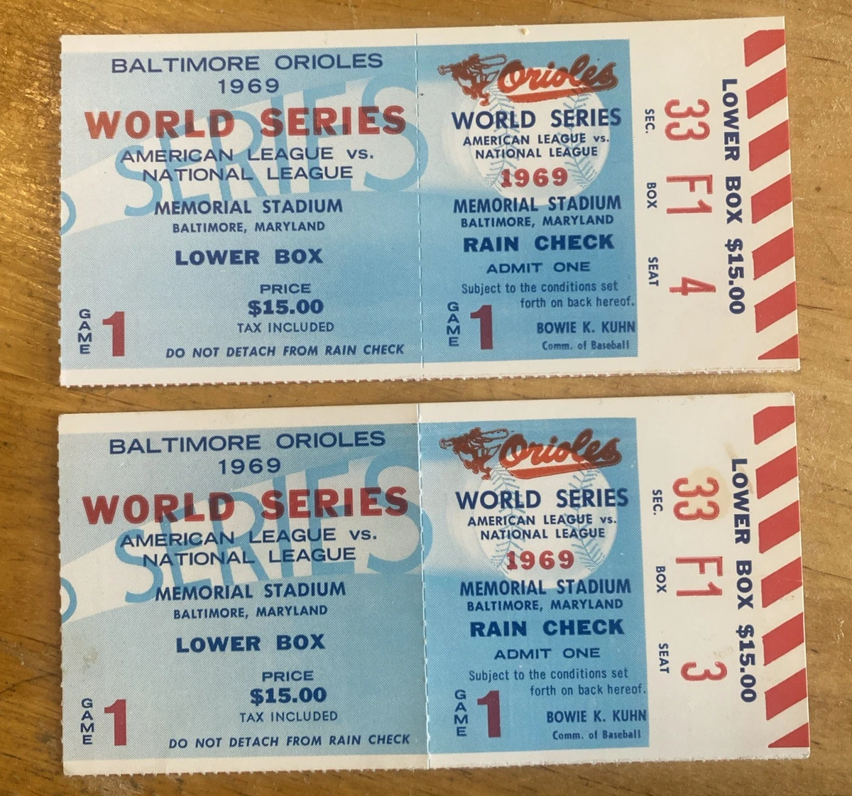 Baseball 1969 Vintage Sports Ticket Stubs for sale | eBay