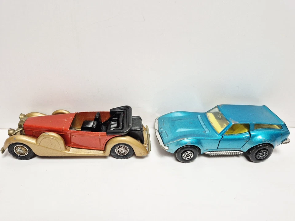 Vintage 1970s Diecast Vehicle Lot Matchbox Lesney, Lagonda, Corvette, Speedkings - Image 2 of 4