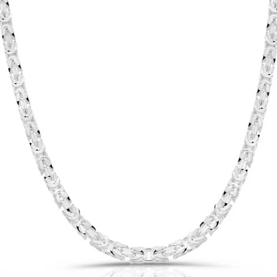 Königskette 5mm 925er Silber Massiv Poliert Gestempelt Diamantiert Damen Herren - Bild 1 von 4